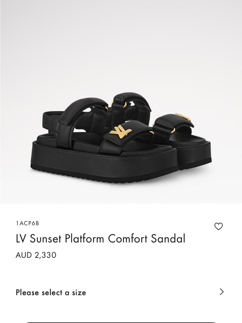 Louis Vuitton Black Platform Sunset